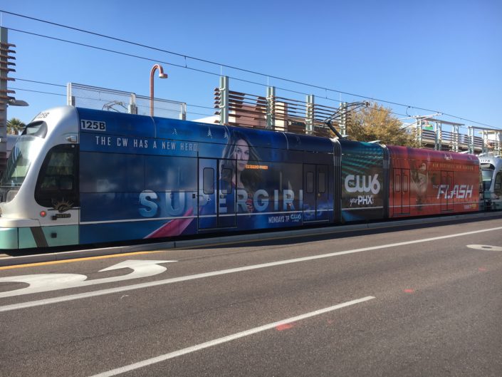 CW Light Rail Super Girl/The Flash Train Wrap