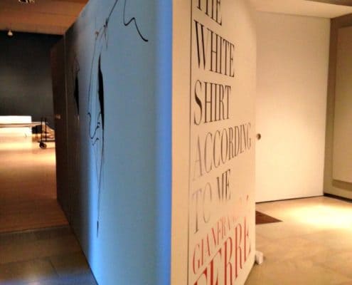 Cool wall mural for Ferre exhibit.