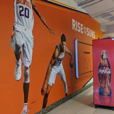 Suns Rise wall graphic Exciting and bold wall murals transform a wall.