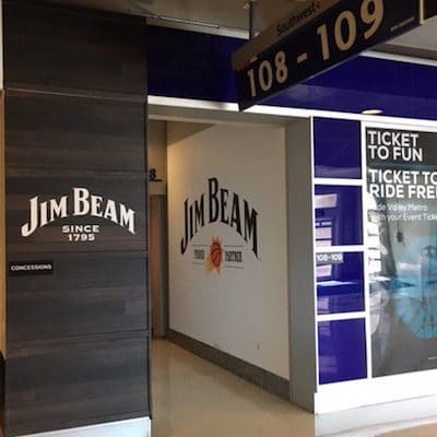 Jim Beam environmental graphics wall murals help monetize a sports sponsorship