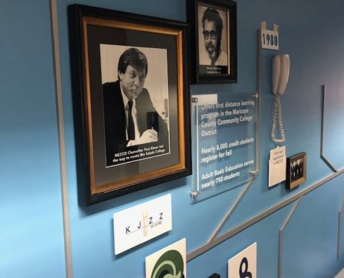 History all comes together in this wall mural Using old photographs make this timeline interesting